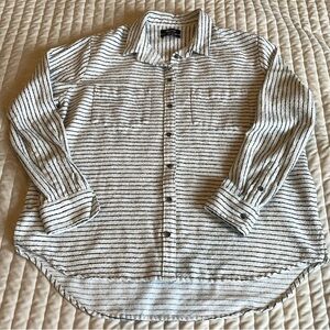 Madewell cozy button down striped shirt